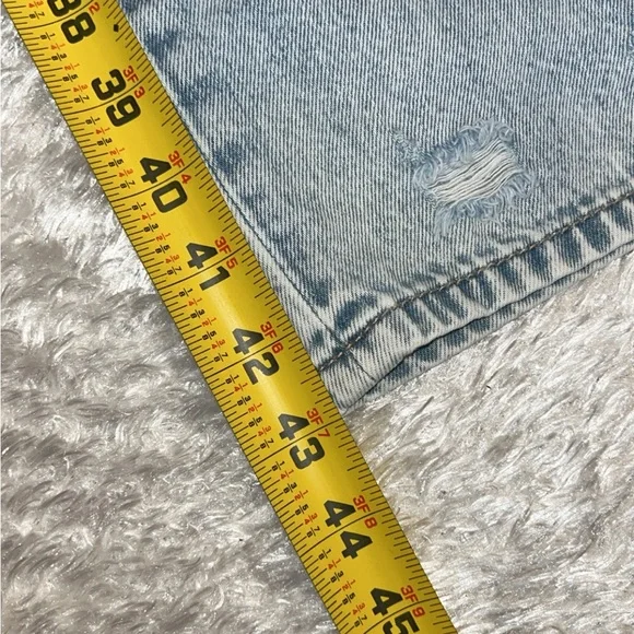 Nature Denim Light Wash Distressed Wide leg Jeans - Picture 9 of 10